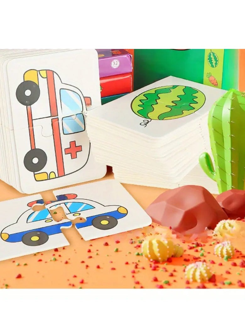 Generic Educational Matching Puzzle Cards Set – Early Learning Toy for Kids 0-4 Years, Colorful Cognitive Development Game for Brain Training and Preschool Skills – Perfect for Birthdays, Baby Showers, Christmas, Halloween, and Easter  - Image 3