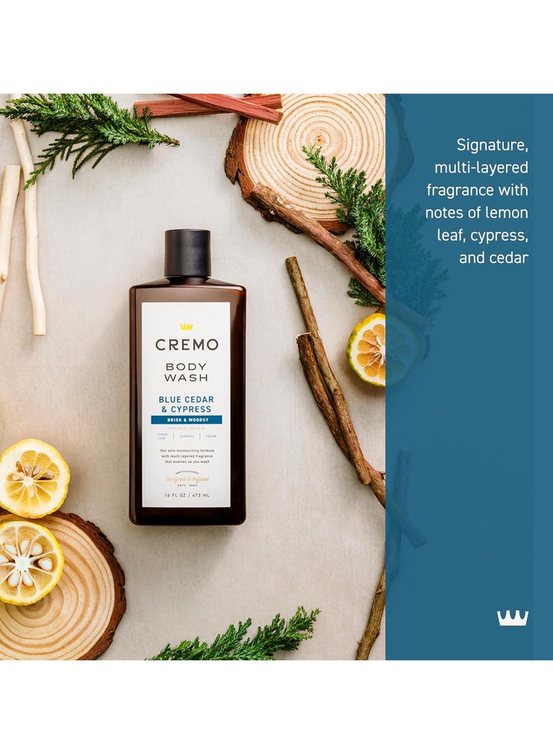 cremo All Season Body Wash Blue Cedar & Cypress 16 Ounce - Image 2