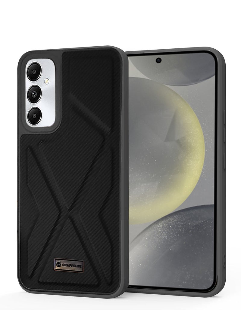 CHAPPELINE Soft Silicone Fabric Texture Case Cover For Samsung Galaxy S24 5G 2024 Black - Image 1