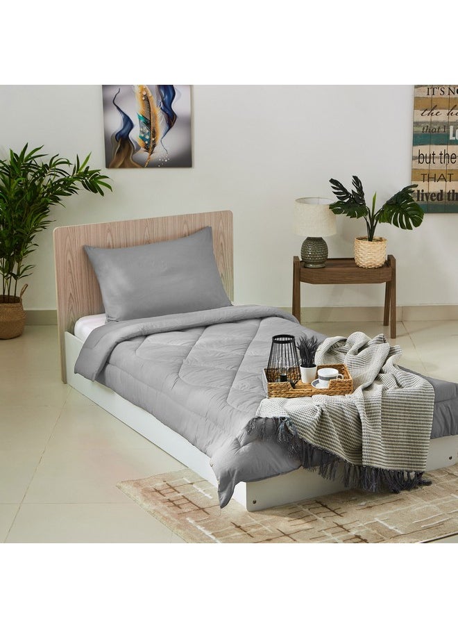 Ballina 2-Piece Solid Cotton Twin Comforter Set 220 x 160 cm