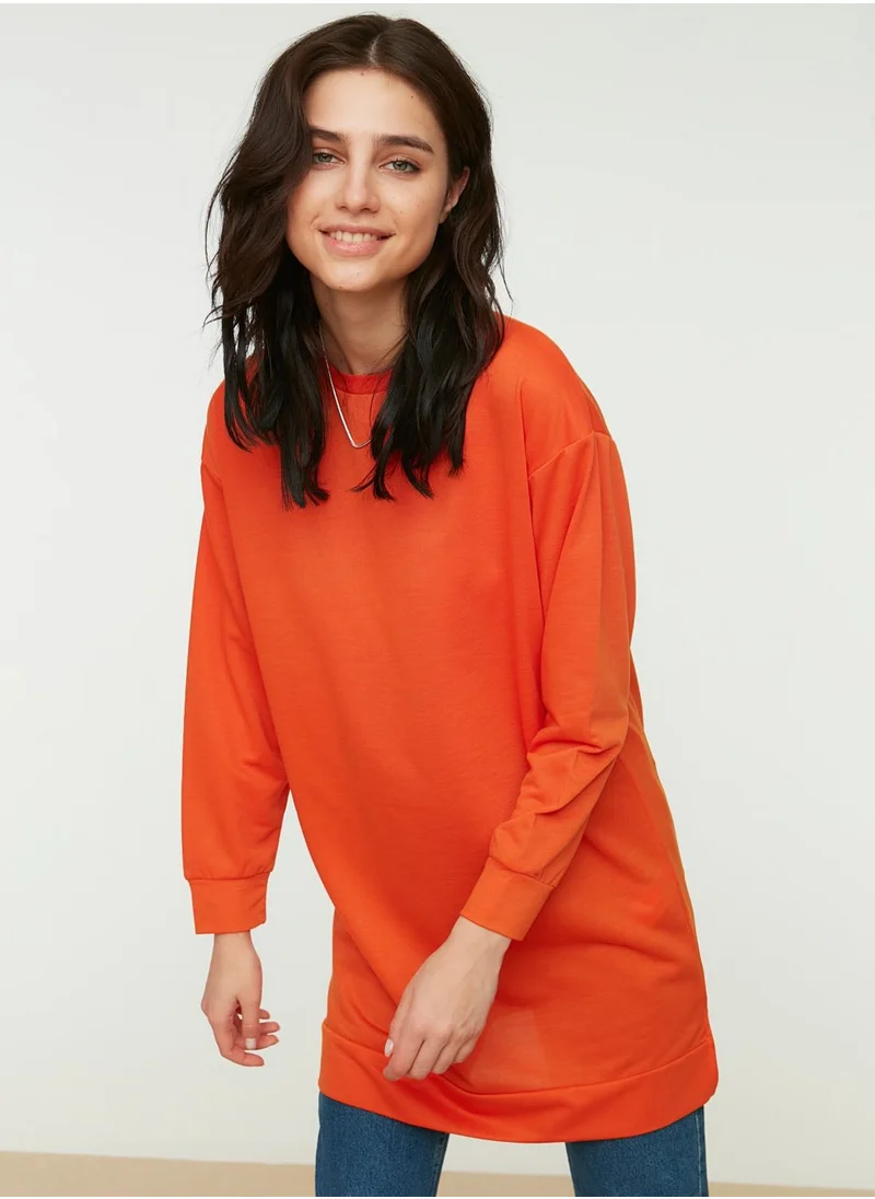 trendyol Crew Neck Knitted Sweatshirt