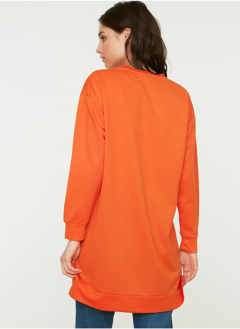 trendyol Crew Neck Knitted Sweatshirt
