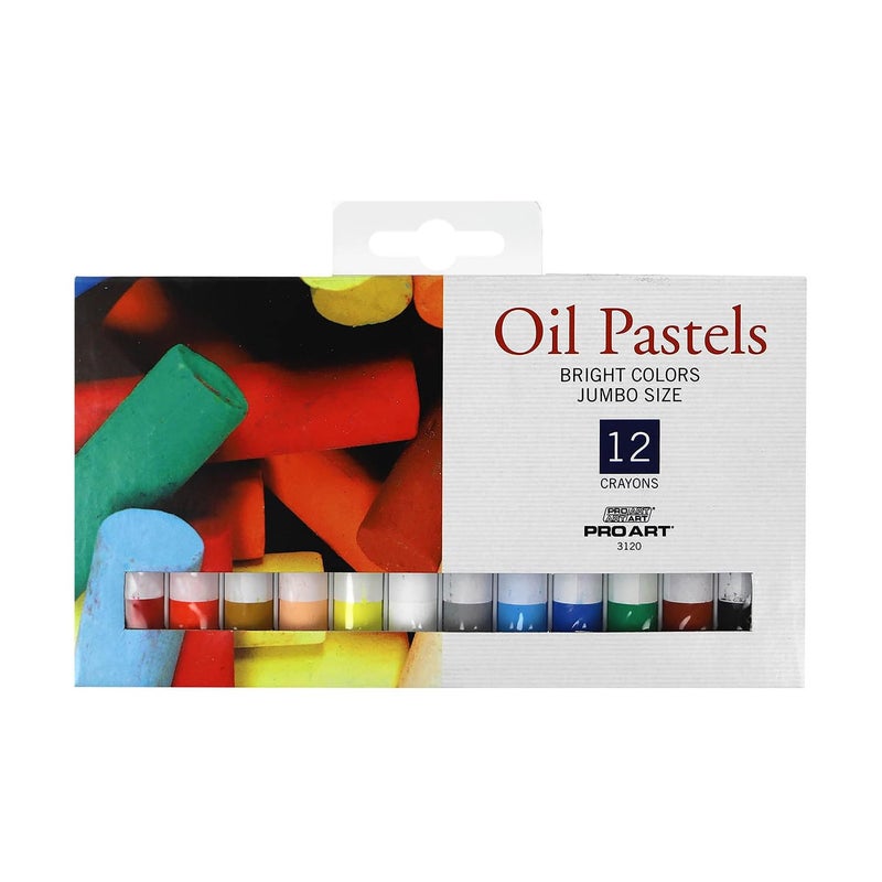 Pro Art Oil Pastel Set Jumbo 12 Bright Color