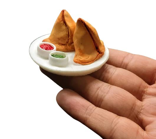 BRIKSHI Samosa Fridge Magnet Miniature Food 3D Fridge Magnet Best Souvenir Gift 100% Made in India Po_1 - Image 4