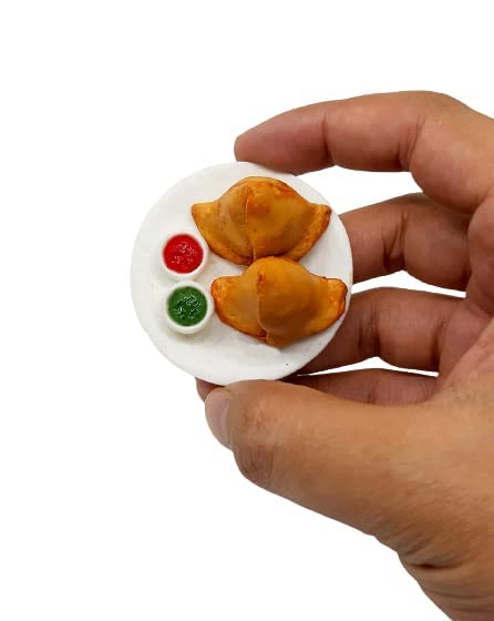BRIKSHI Samosa Fridge Magnet Miniature Food 3D Fridge Magnet Best Souvenir Gift 100% Made in India Po_1 - Image 3
