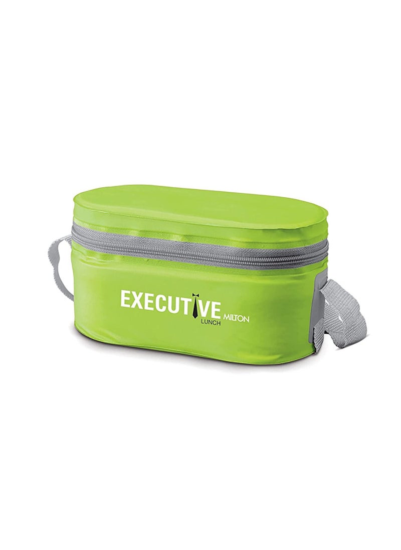 Milton - Milton Executive Lunch Box Soft Insulated Tiffin Box2 SS Container 1 Microwave Safe Container Green - Image 1