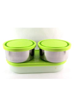 Milton Milton Executive Lunch Box Soft Insulated Tiffin Box2 SS Container 1 Microwave Safe Container Green  - Image 2