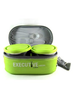 Milton Milton Executive Lunch Box Soft Insulated Tiffin Box2 SS Container 1 Microwave Safe Container Green  - Image 3