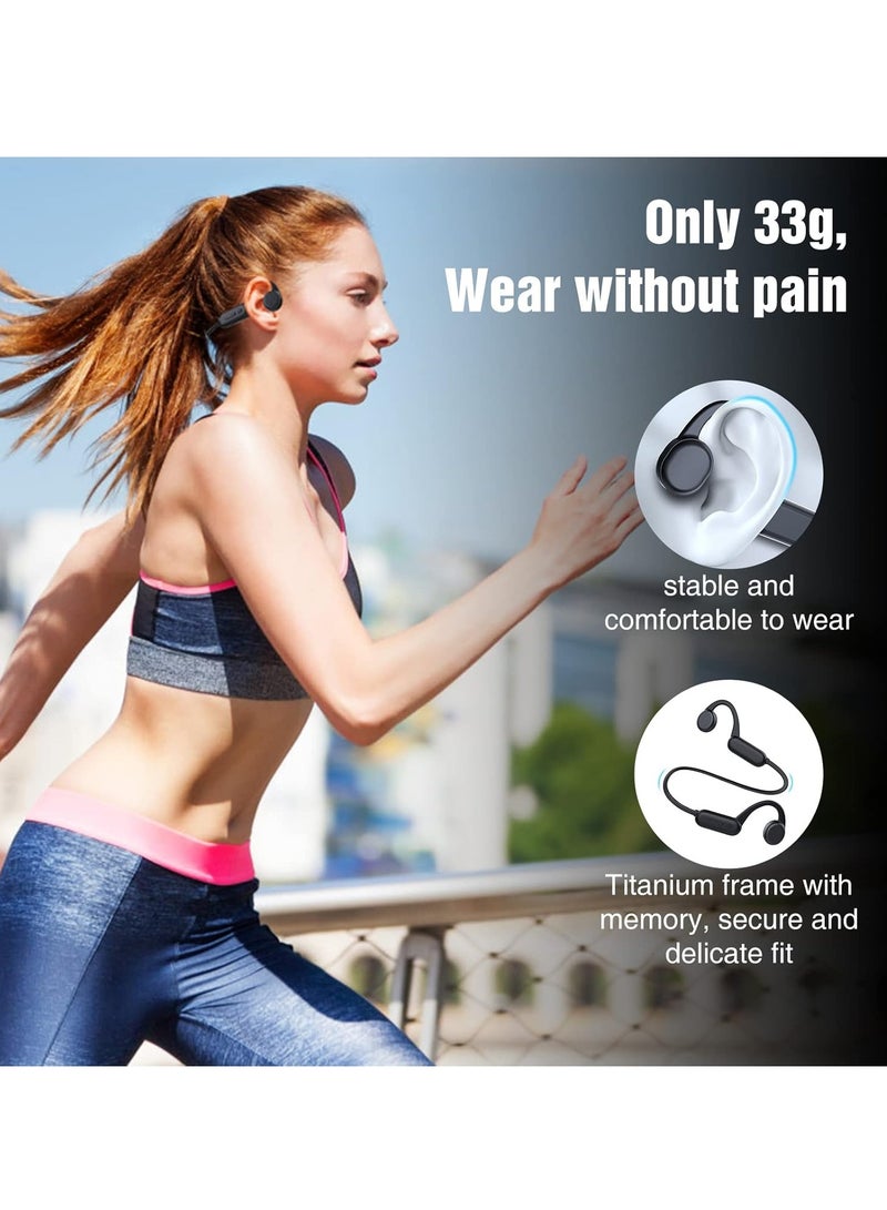 Bone Conduction Headphones 8GB MP3 Player Wireless BT5.0 Earphone IPX8 Waterproof Swimming Sports Headset Hands-free with Microphone - Image 4