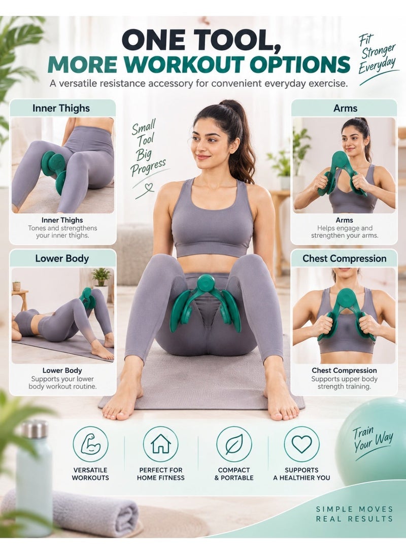 Helo Kuki Thigh Master for Women - 26 Pounds Pelvic Floor Muscle Trainer Thigh Exerciser and Kegel Exercise, Thigh Master Deluxe Exerciser - Image 5