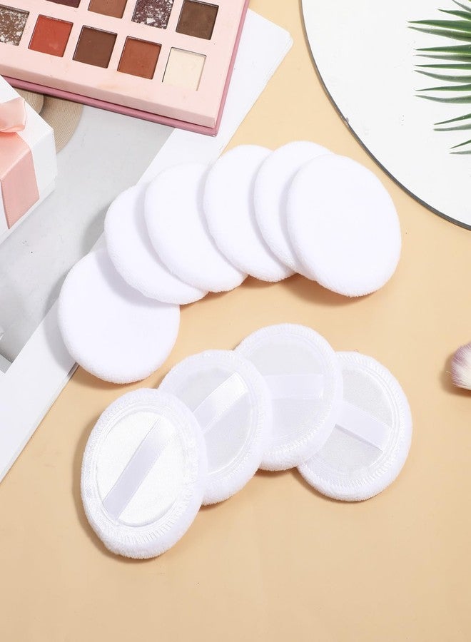 Bruislard Makeup Powder Puff 12 PCS Compact Powder Puffs Round Velour Pressed Powder-Puff for Makeup Face Powder-Velour Puffs for Loose Powder-Washable (2.36 Inch/White) - Image 4