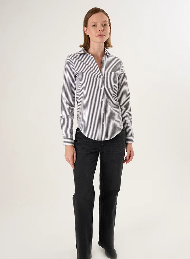 FELIX HARDY Striped Long Sleeve Shirt