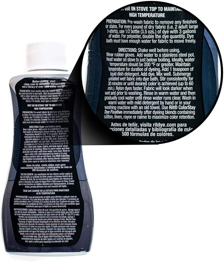 Craft County Rit DyeMore Single Bottle 7 Oz. Synthetic Liquid Fiber Dye for Clothing, Décor, and Crafts – Apricot Orange - Image 2