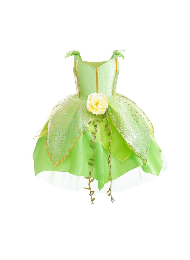 M MIAOYAN Girls sleeveless princess ballet tulle dress, elf girls green fairy dress, the best choice for little girls  - Image 1