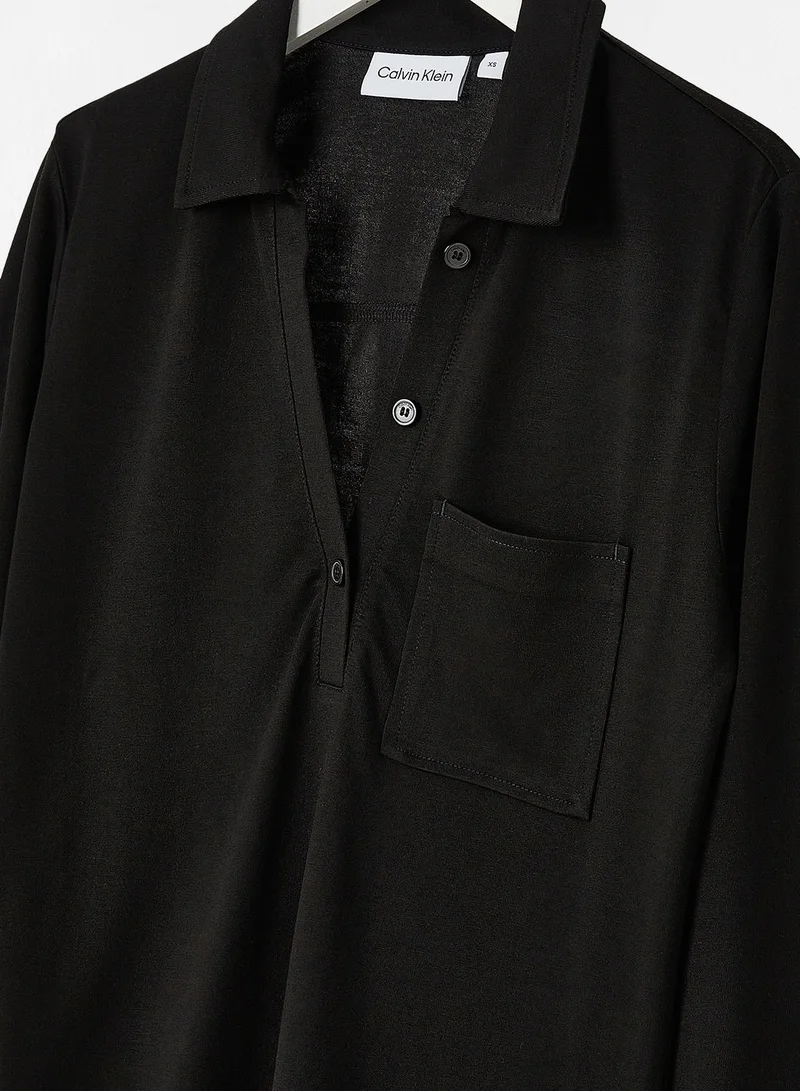 CALVIN KLEIN Recycled Tencel Collared T-Shirt