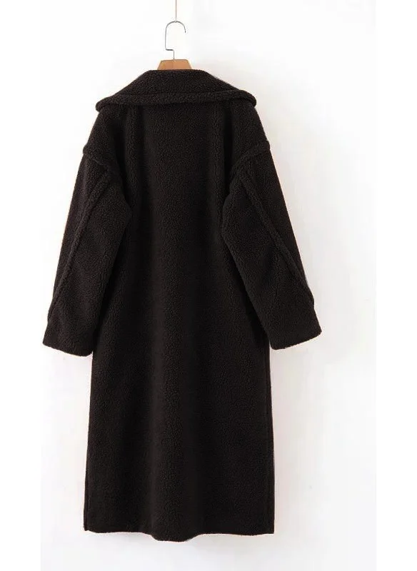 باربورا Plush Winter Buttoned Women's Furry Jacket