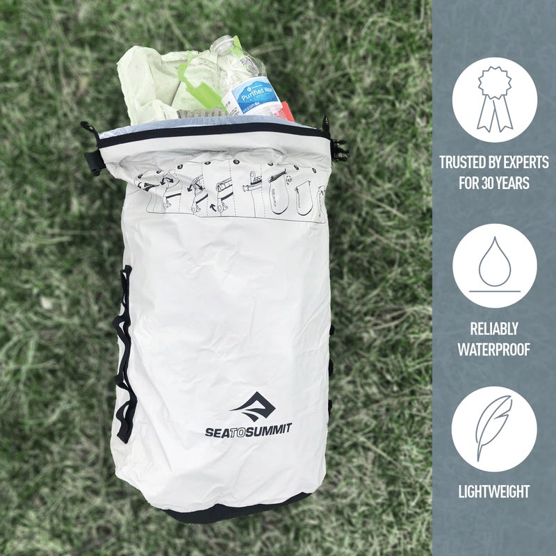 SEA TO SUMMIT Sea to Summit Trash Dry Sack, 10-Liter Reusable Camping Trash Bag - Image 2