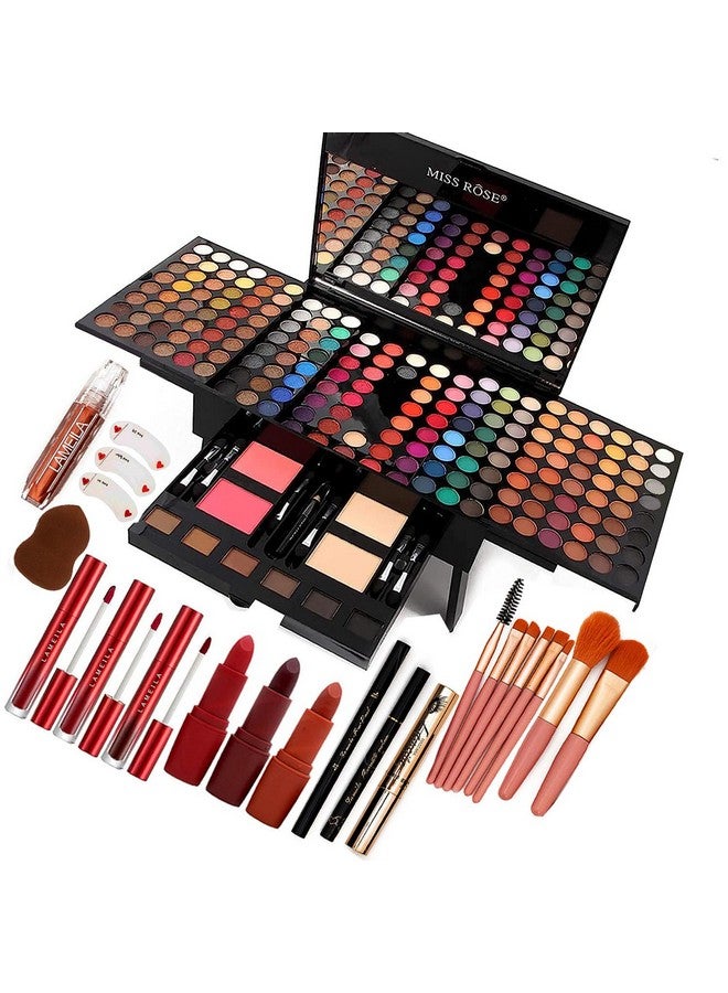 UNIFULL 190 Colors Makeup Palletprofessional Makeup Kit For Women Full Kitall In One Makeup Sets For Women&Beginnerinclude Eyeshadowlipstickcompact Powdereyelinerglitter Powderconcealermakeup Brush（004 Black） - Image 2