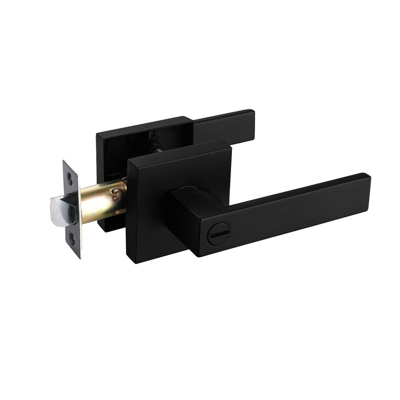 Newbang Solid Door Lever Handle Matte Black Finish - Image 1