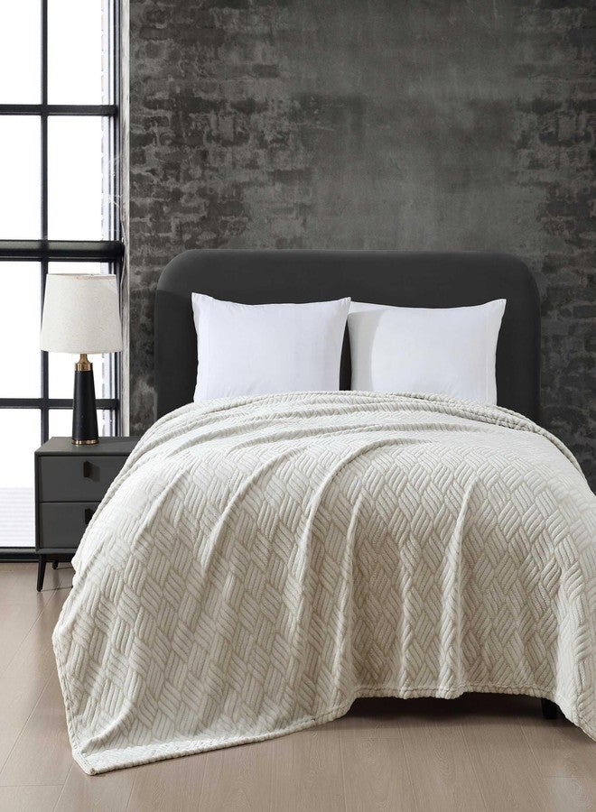 Kenneth Cole - Queen Blanket, Soft Plush Bedding, Cozy Home Decor (Basketweave Tipped Grey, Queen) - Image 3