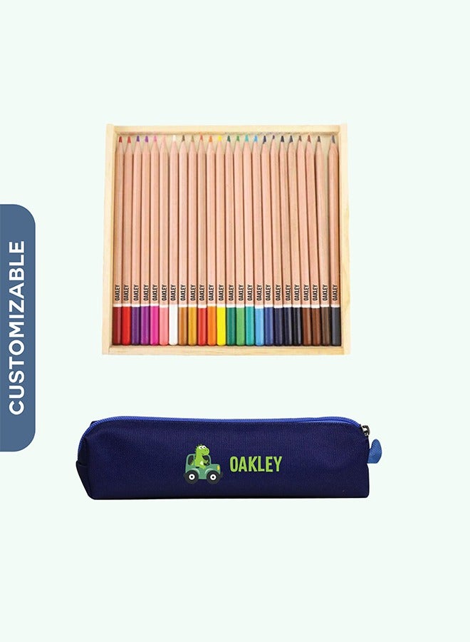 Share the Love Personalised Pencil Case with Personalised Colours Pencil - Image 1