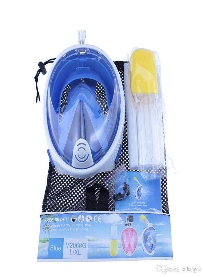 FEELING MALL Full Face Snorkel Mask Snorkeling Gear with Anti-Fog Full face Dive Mask and Detachable Camera Mount Snorkeling Set for Kids Underwater Swimming (Pink-XL) - Image 4
