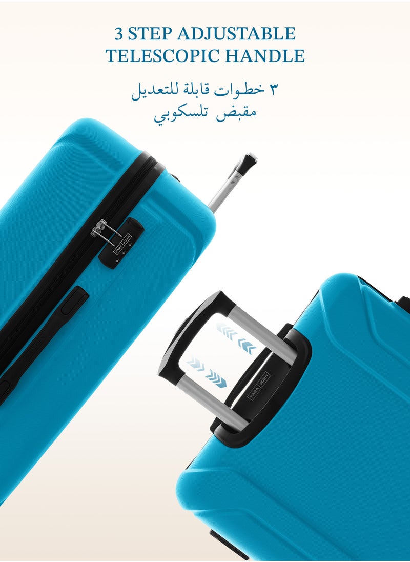 PARAJOHN عربة أمتعة كبيرة الحجم من Avo ABS ذات الجانب الصلب مقاس 28 بوصة باللون الأزرق  - Image 4