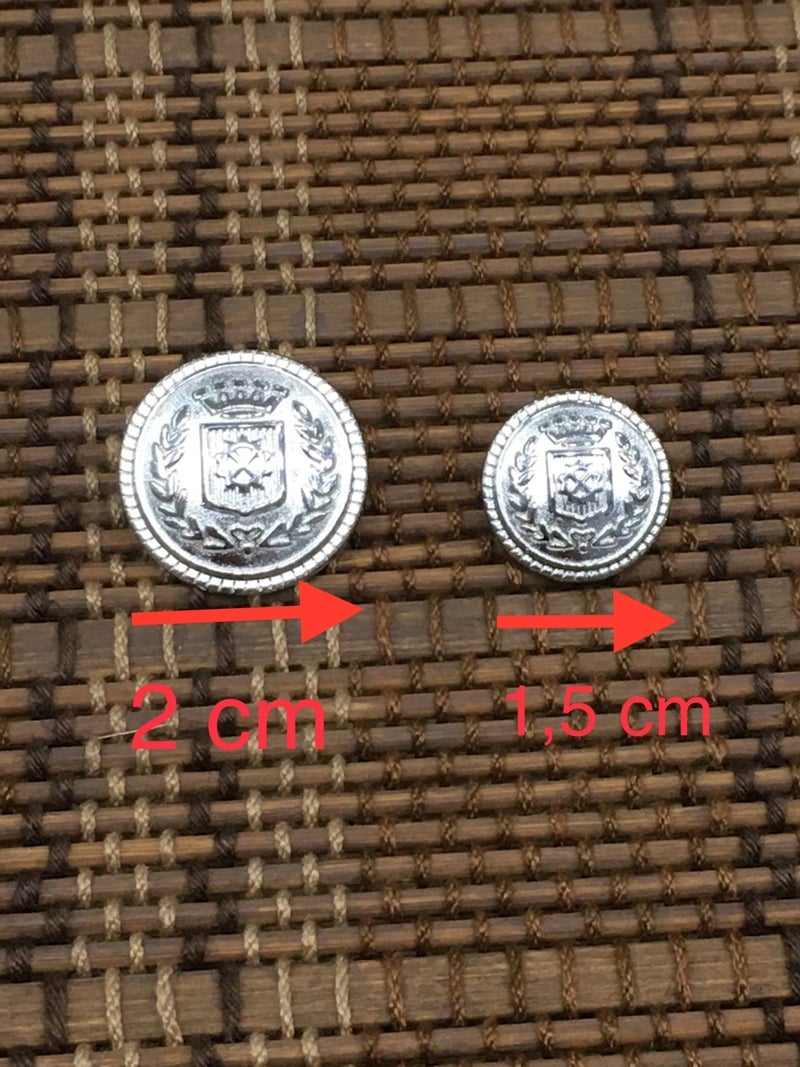 Karan Tuhafiye Karan Haberdashery Blazer Jacket Button Set Silver - Image 2