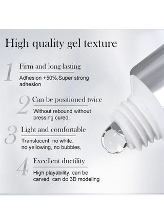 Solid Nail Tips Gel, Soft Nail Tips Glue Super Strong for Acrylic Nails Extension Fake Nails Clear Press On Nails, Spring Nail Art, U V Light Required - view 4
