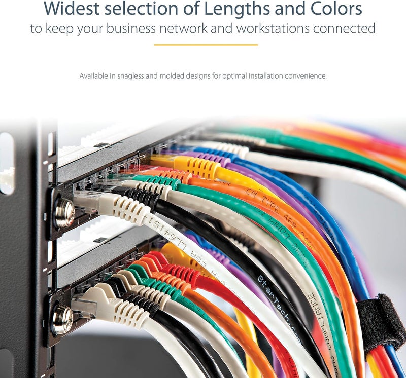 ستار تك .com 10m كابل إيثرنت CAT6 - برتقالي - سلك جيجابت CAT6 - 650MHz 100W PoE++ RJ45 UTP كابل شبكة/توصيلة الفئة 6 بدون عقبات مع تخفيف الإجهاد - تم اختباره بواسطة Fluke ومعتمد من UL/TIA (N6PATC10MOR) - Image 5