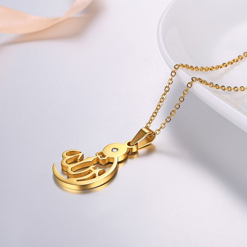 PROSTEEL Allah Necklace Crescent Moon Pendant Muslim Islamic Jewelry Men Islam Arabic Eid Women Gold Necklaces - Image 5