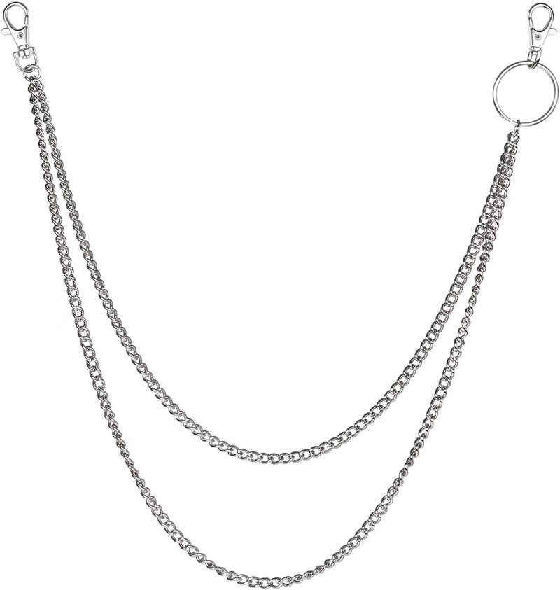 Wisdompro Pants Chain with Lobster Clasps  Heavy Duty Belt Chain Hip Hop Punk Trousers Jeans for Men and Women - Image 1