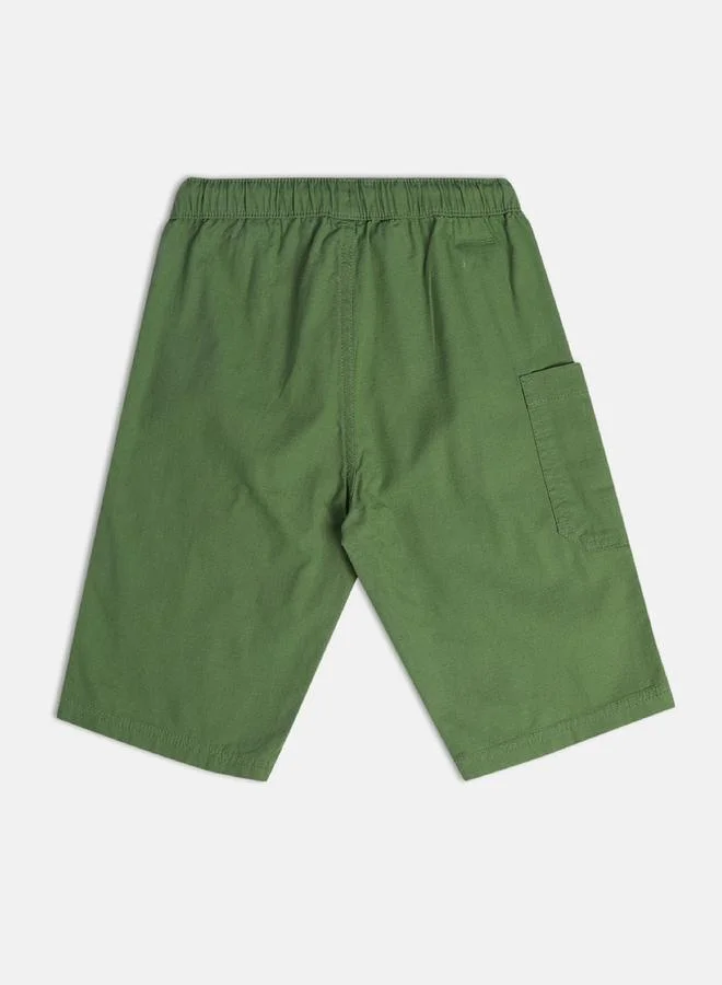 MINIKLUB Boys Cotton Knee Length Shorts with Drawstring