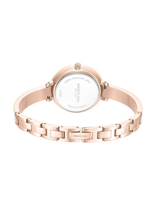 Kenneth Cole New York Spring Street Women's 32mm Watch with White Mother-of-pearl Dial & Rose Gold-White Stainless Steel Bracelet  - Image 5