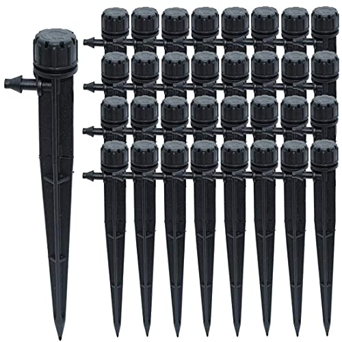 DIY Crafts DIY Crfats 10 Bubbler Round, Multi Black, Drip Irrigation Sprinkler Kit Cap 360° Degree Adjustable Water Flow Drippers/Emitter Drip System for Garden Lawn Outdoor I(10 Bubbler Round, Multi Black) - Image 2