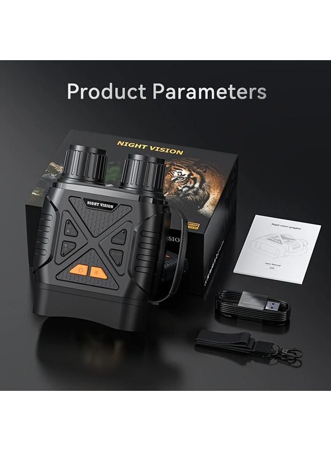منظار ثنائي العينين أسود بتكبير رقمي 10x، رؤية ليلية عالية الدقة، شاشة 2.8 بوصة، بطارية 2000 مللي أمبير - Image 1