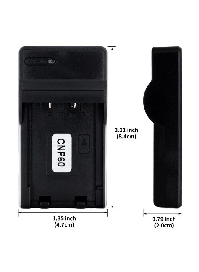 Norifon - NP-60 USB Charger for Casio Exilim EX-S12, EX-Z25, EX-Z29, Zoom EX-Z20, Zoom EX-Z19, Zoom EX-Z21, Zoom EX-Z22, Zoom EX-Z80, Zoom EX-Z85, Zoom EX-Z9, Zoom EX-Z90 Camera and More - Image 1