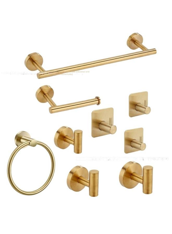 الأزرق جي دبليو مجموعة الحمامات المصنوعة من الفولاذ المقاوم للصدأ مجموعة ملحقات الحمام مجموعة كاملة من قضبان المناشف ومجموعة الأنابيب المستديرة بقعة - Image 1