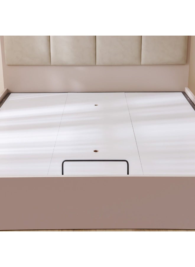 DANUBE HOME Cardano 180x200 King Bed with Hydraulic Under-Bed Storage in Champagne - Stylish Engineered Wood & Metal Design - 2-Year Warranty - Size: L214.7xW188xH120cm - Image 5