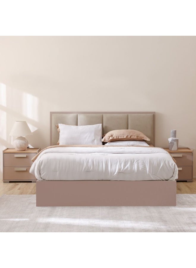 DANUBE HOME Cardano 180x200 King Bed with Hydraulic Under-Bed Storage in Champagne - Stylish Engineered Wood & Metal Design - 2-Year Warranty - Size: L214.7xW188xH120cm - Image 2