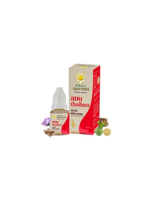 Anu Thailam 10Ml | For Nasya | Nasal Oil For Sinusitis, Allergies & Nasal Congestion | For Clear Breathing | Good Eyesight | With Jivanti, Yashtimadhu, Hrivera & Bilva |