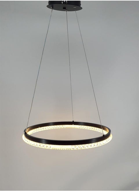 Modern LED Crystal Ring Pendant Light Fixture