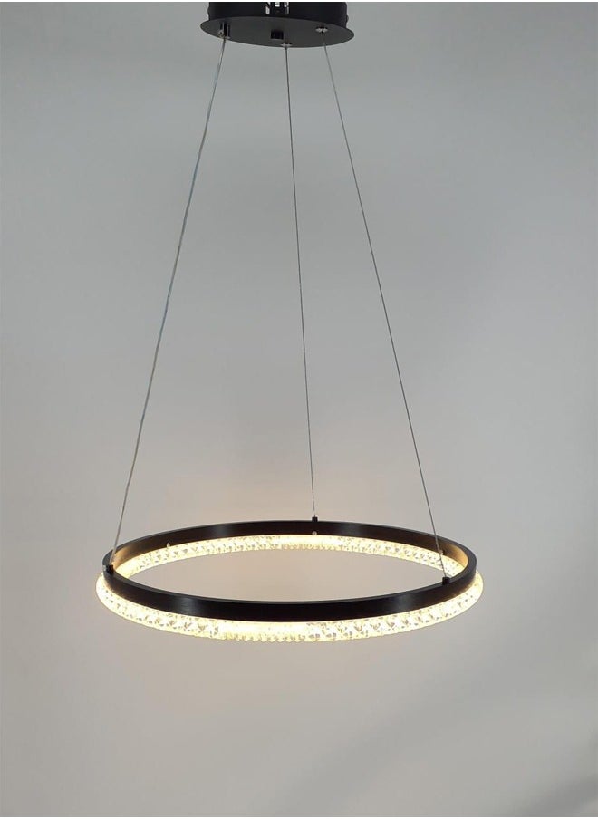 ATM Modern LED Crystal Ring Pendant Light Fixture 