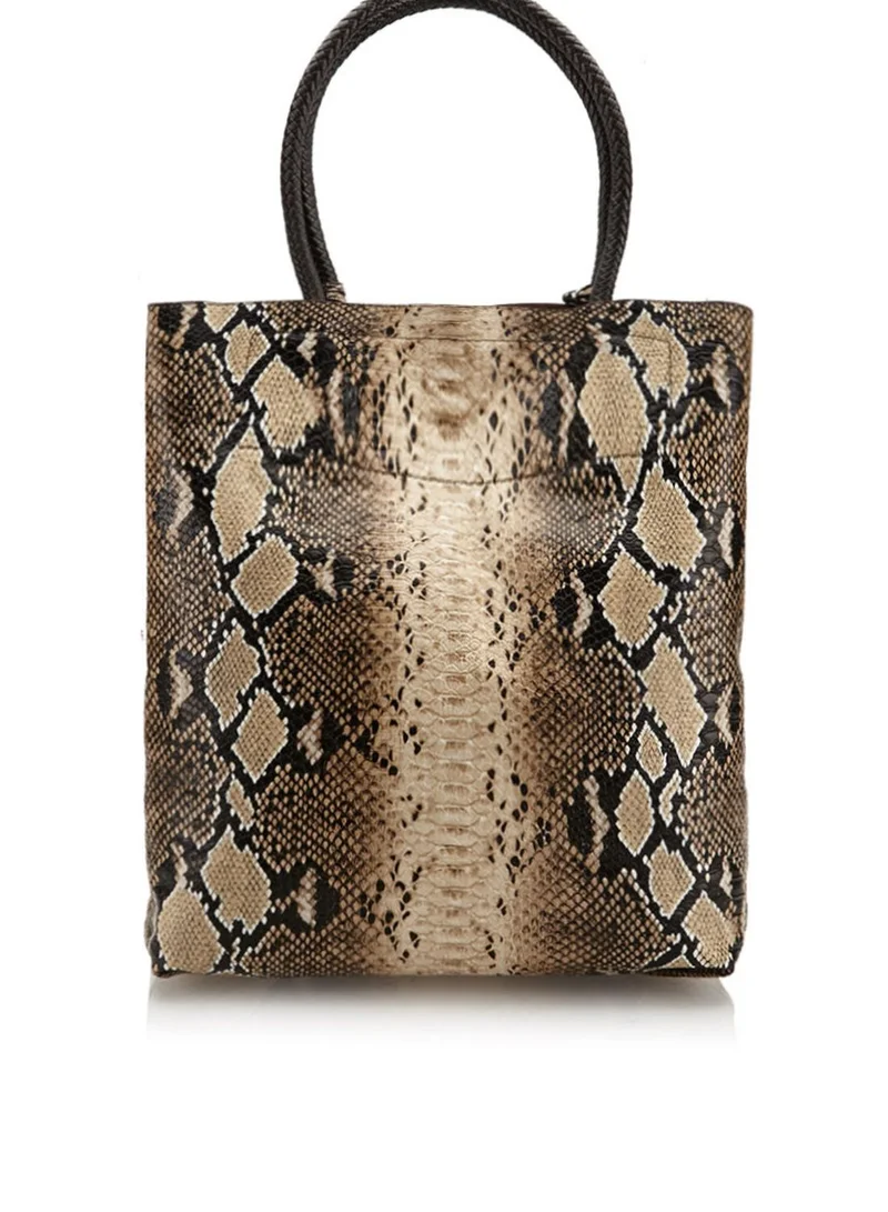 ELLA Snake Skin Tote + Pouch