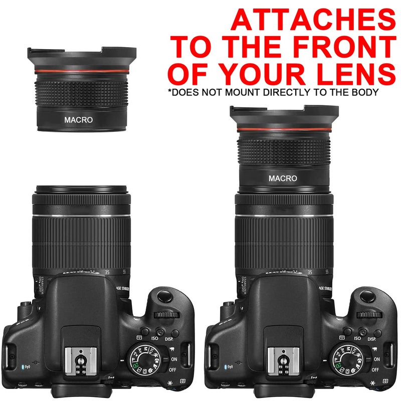 PowerTrust 58MM 0.35x Fisheye Wide Angle Lens for Canon DSLR Cameras EOS Rebel 70D 77D 80D 90D T8i T7 T7i T6i T6s T6 T5i T5 T4i T3i T100 SL1 SL2 SL3 - Image 4