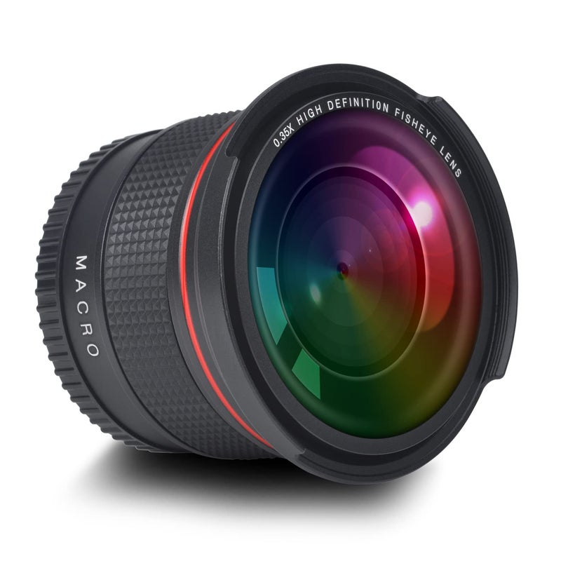 PowerTrust 58MM 0.35x Fisheye Wide Angle Lens for Canon DSLR Cameras EOS Rebel 70D 77D 80D 90D T8i T7 T7i T6i T6s T6 T5i T5 T4i T3i T100 SL1 SL2 SL3 - Image 3