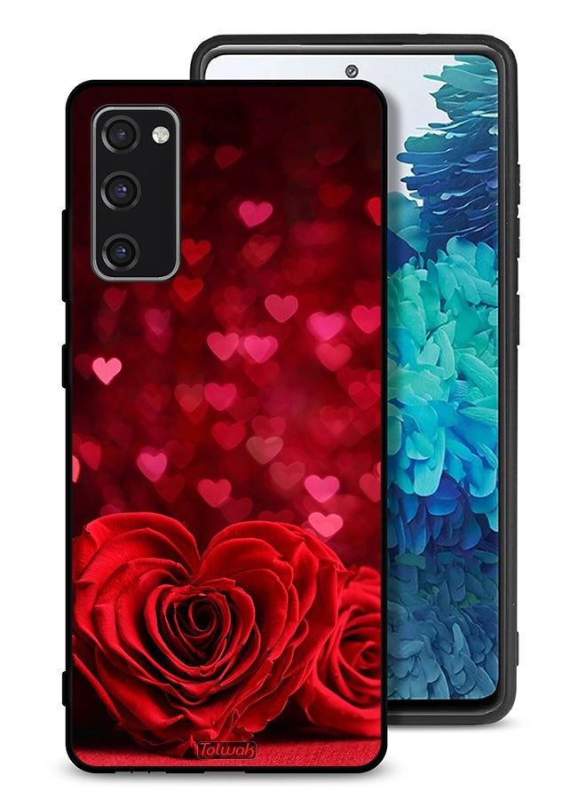 Tolwak Samsung Galaxy S20 FE Protective Case Cover Heart Flowers Abstract Art - Image 1