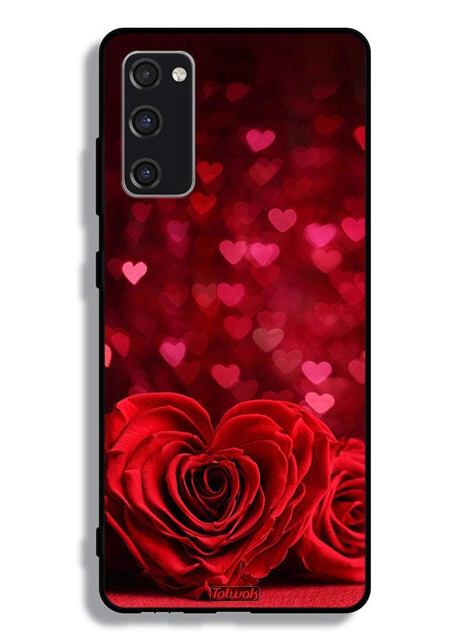 Tolwak Samsung Galaxy S20 FE Protective Case Cover Heart Flowers Abstract Art - Image 2