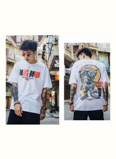 NIBEMINENT Cartoon Printed T-Shirt White/Yellow/Grey  - Image 5