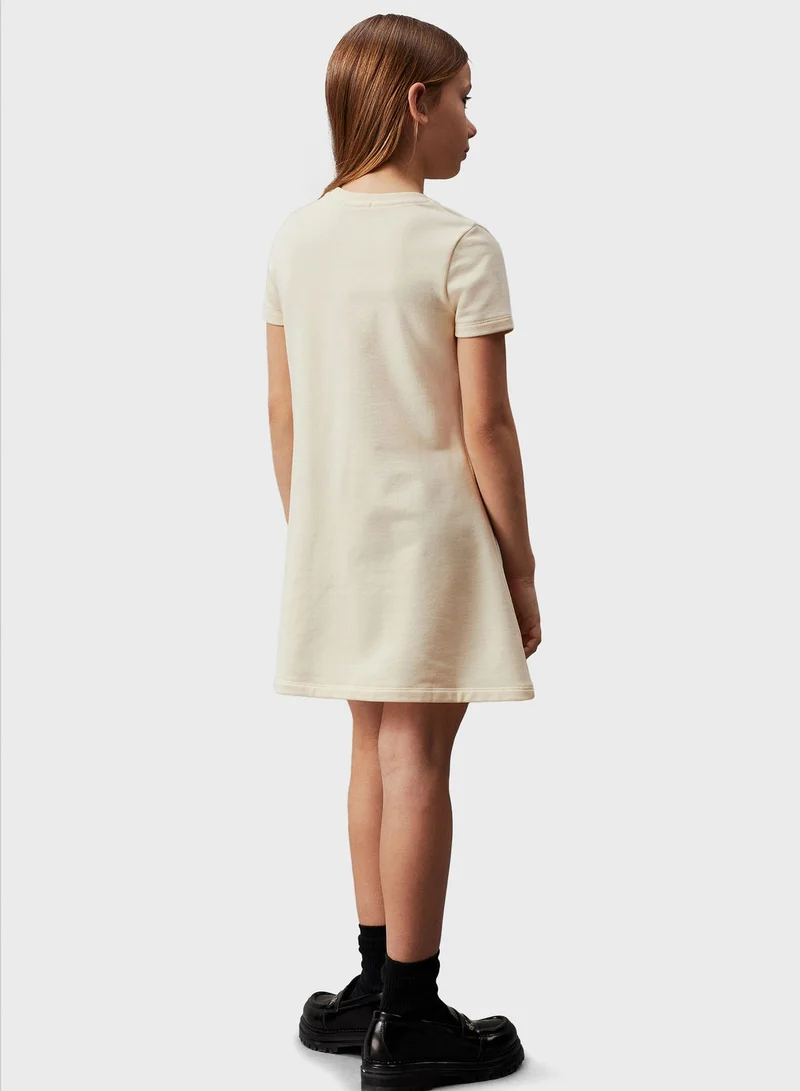 Calvin Klein Jeans Pale Yellow T-Shirt Dress